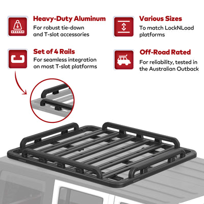 YAKIMA 55x49" LockNLoad Raised Rail Kit for Roof Rack, 4 Rails (Open Box)