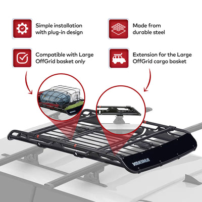 YAKIMA 18 Inch Extension for Medium OffGrid Cargo Basket with Plug-In Design