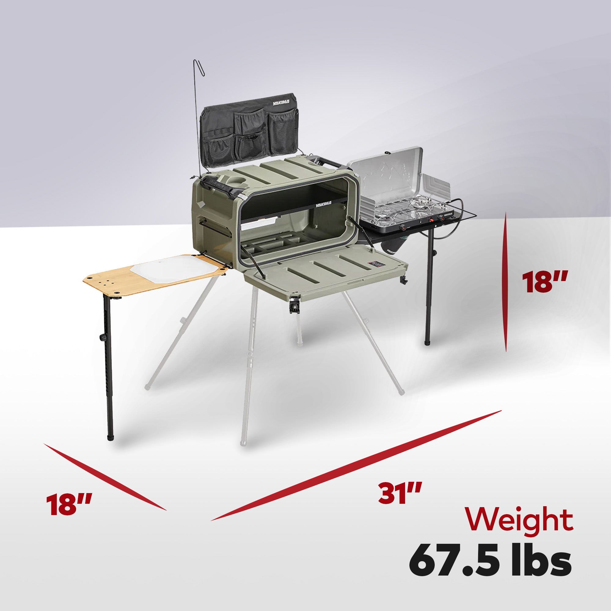 Yakima EXO OpenRange Deluxe Outdoor Camp Kitchen Cooking Storage System, Gray - VMInnovations