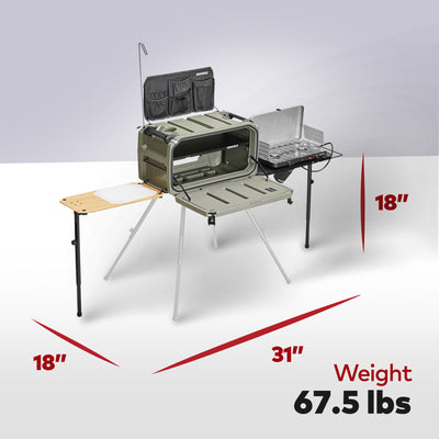 Yakima EXO OpenRange Deluxe Outdoor Camp Kitchen Cooking Storage System, Gray - VMInnovations