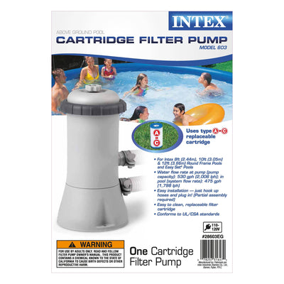 Intex 15ft x 33in Easy Set Above Ground Swimming Pool and 530 GPH Filter Pump