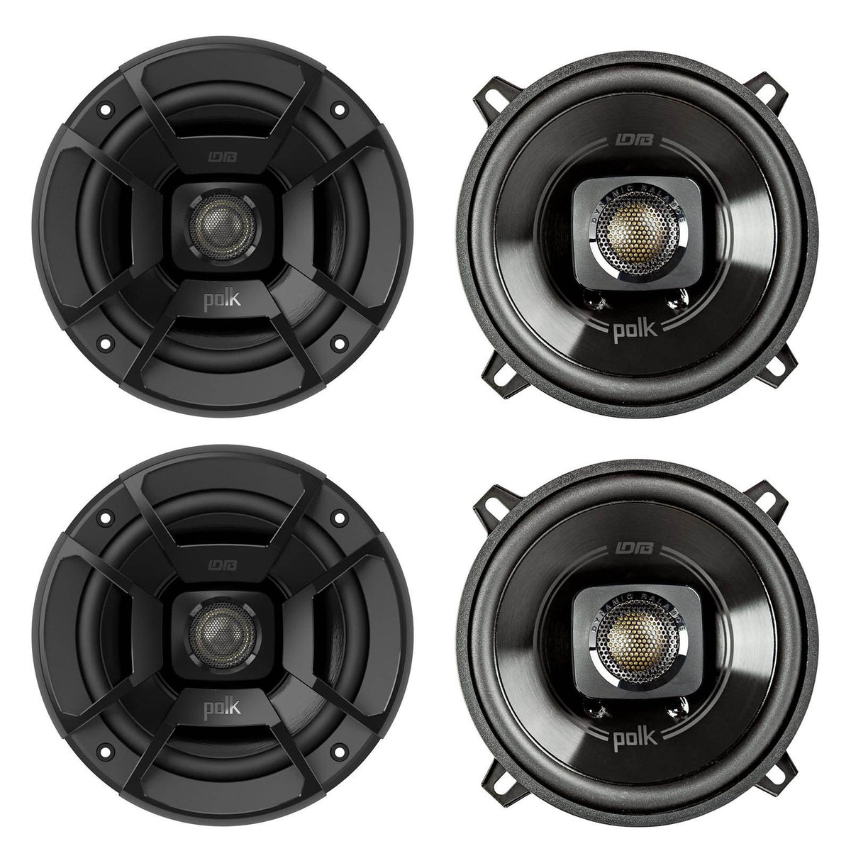 Polk Audio DB522 5.25 Inch 300W 2 Way Car/Marine ATV Stereo Speakers (4 Pack)
