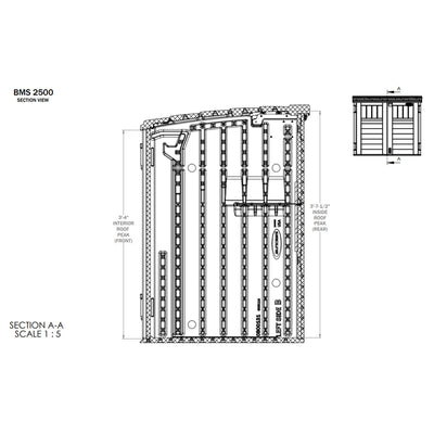 Suncast 34 Cu. Ft. Resin Horizontal Storage Shed w/Reinforced Floor - (Open Box)