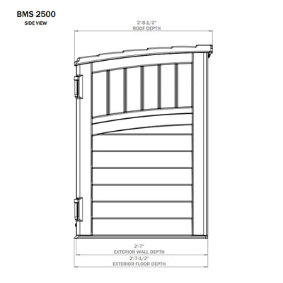 Suncast 53 x 31.5 x 45.5" Resin Storage Shed w/ Reinforced Floor, Ivory (2 Pack)