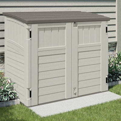 Suncast 34 Cu. Ft. Resin Horizontal Storage Shed w/Reinforced Floor - (Open Box)
