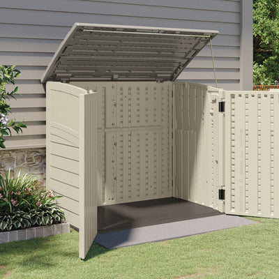 Suncast 53 x 31.5 x 45.5" Resin Storage Shed w/ Reinforced Floor, Ivory (2 Pack) - VMInnovations