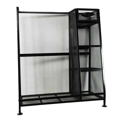 Suncast GO3216D Metal Golf Equipment Organizer Storage Rack w/ 3 Shelves, Black (Refurbished)