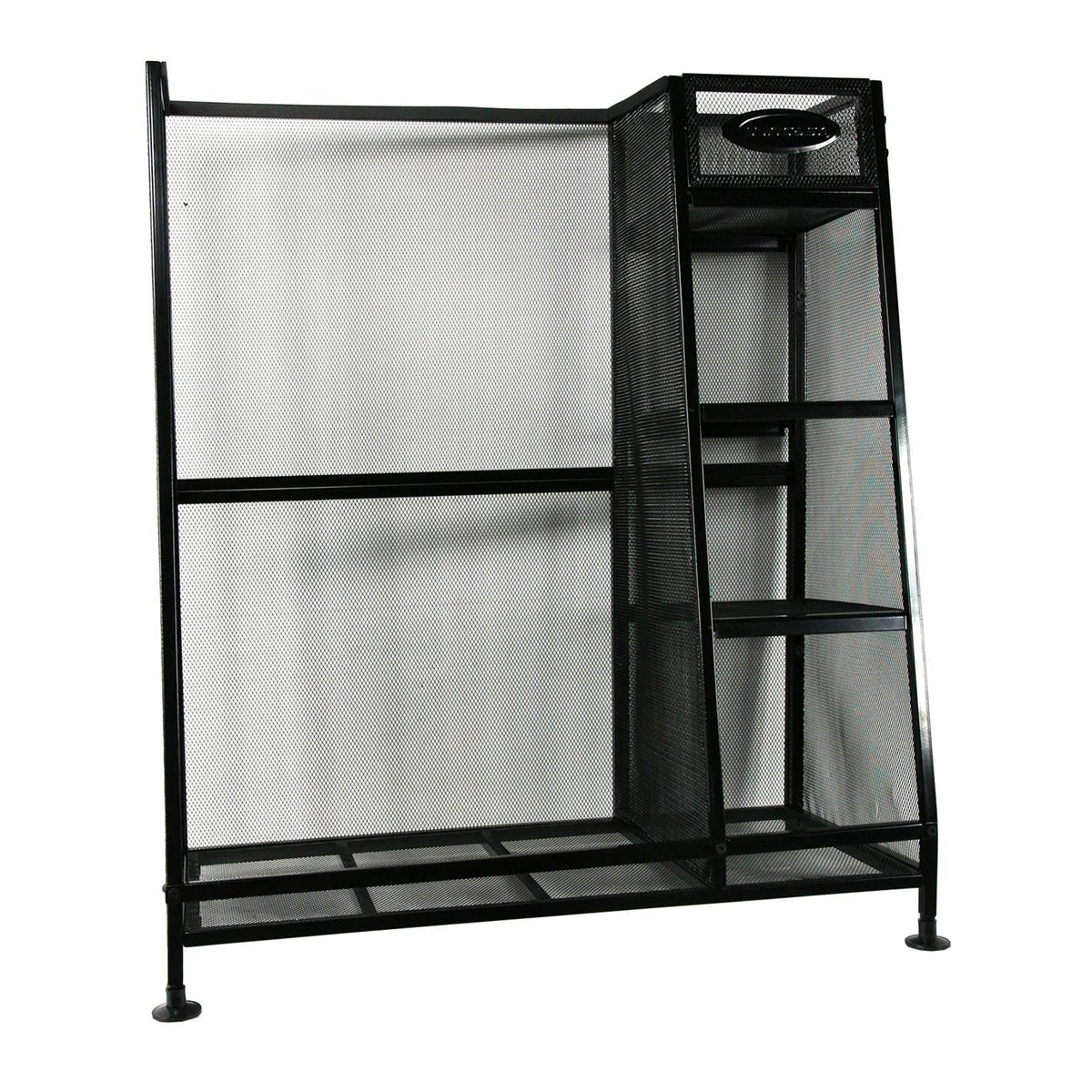 Suncast GO3216D Metal Golf Equipment Organizer Storage Rack w/ 3 Shelves, Black (For Parts)