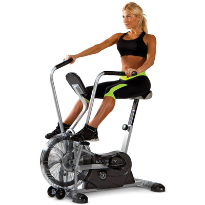 Marcy Air Cardio Fitness Training Workout Bike with Exercise Arms | Open Box