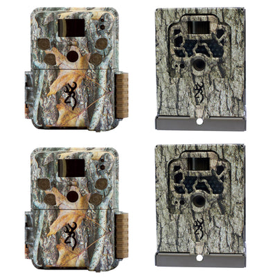 Browning Trail Cameras Strike Force Pro Game Camera, 2 Pack + Security Boxes