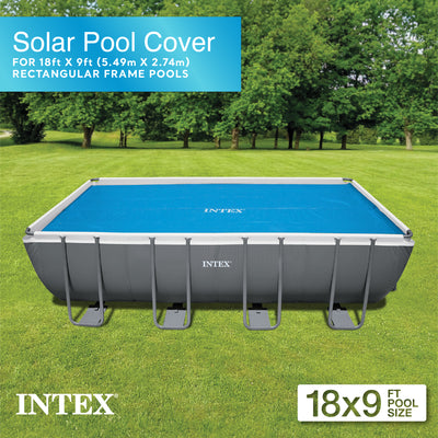 Intex 9 x 18 Foot Rectangular Solar Frame Set Swimming Pool Cover Only (Used) - VMInnovations