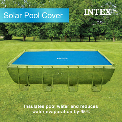 Intex 9 x 18 Foot Rectangular Solar Frame Set Swimming Pool Cover Only (Used) - VMInnovations