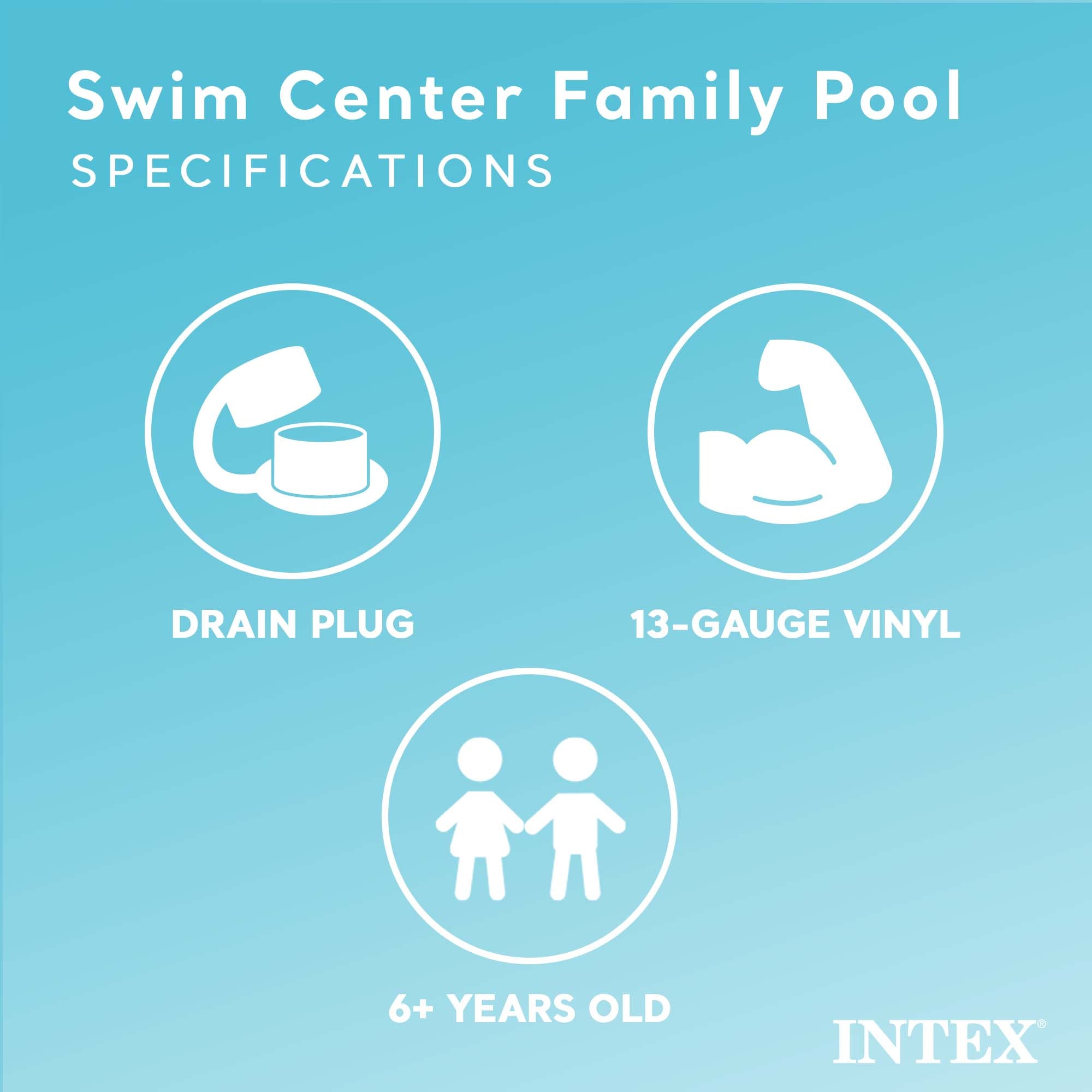 Intex Outdoor Inflatable Family Pool Swim Center, Mandarin (Open Box) (3 Pack)