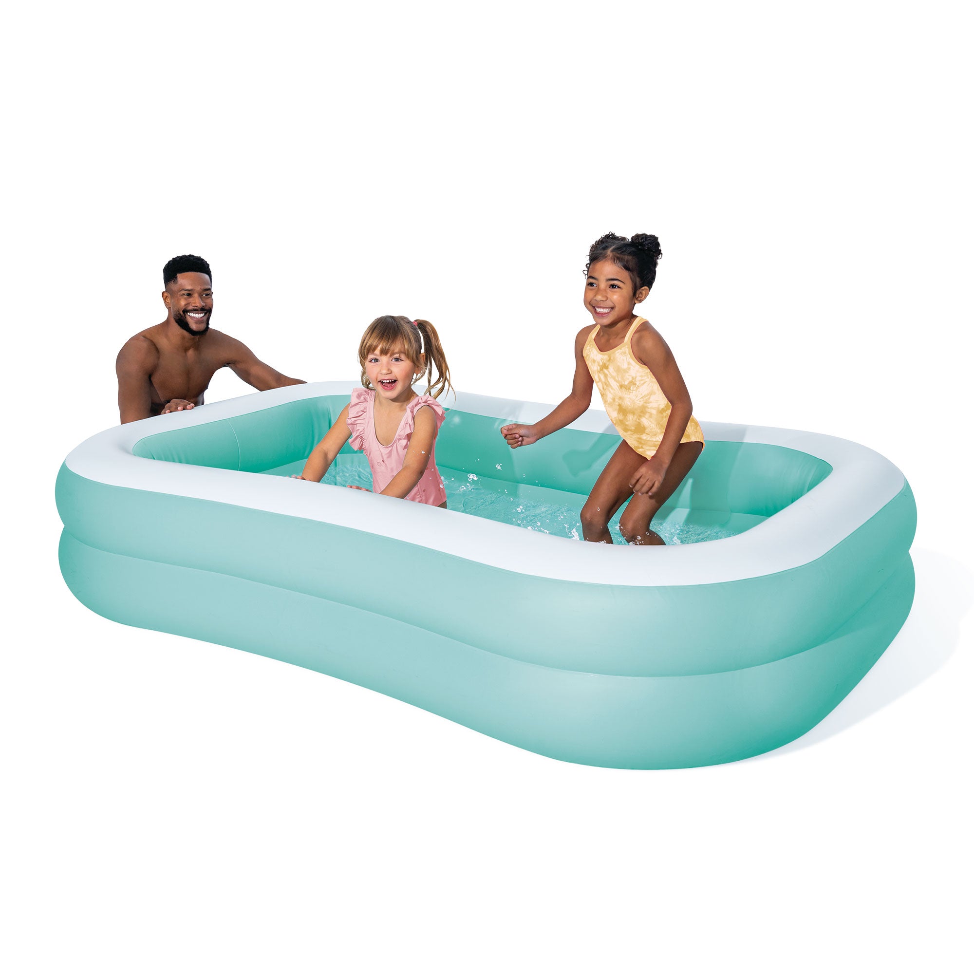 Intex 7.5ftx4.8ftx18in Mandarin Swim Center Inflatable Pool, Orange (For Parts)