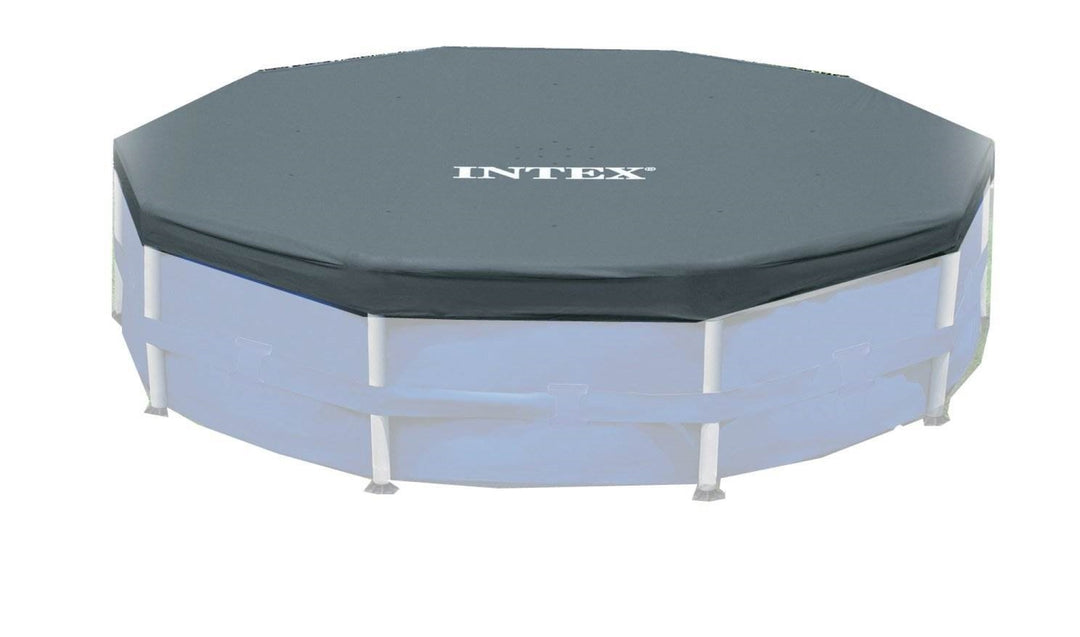 Intex 12-Foot Round Metal Frame Above Ground Swimming Pool Debris Cover, Blue