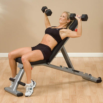 Body Solid Folding Adjustable Exercise Lifting Workout Bench, GFID225(For Parts)