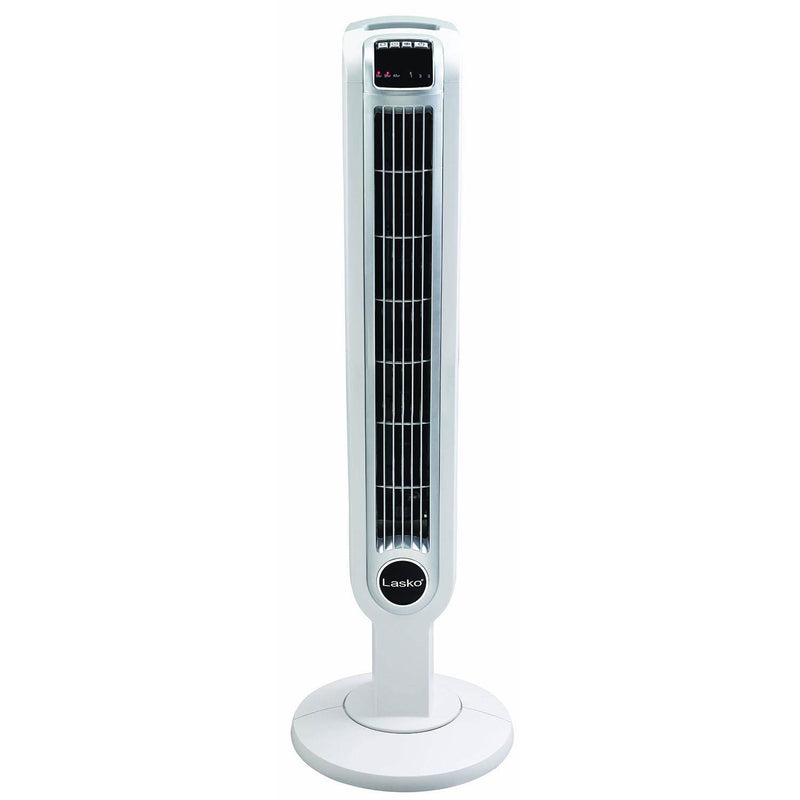 Lasko 36" 3 Speed Programmable Oscillation Tower Fan w/ Remote, White (Used)