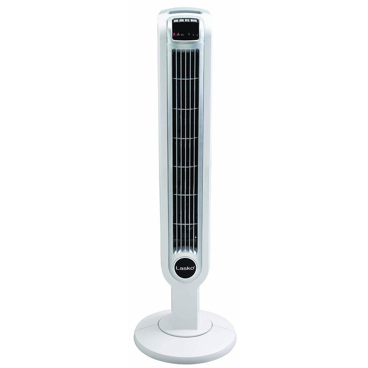Lasko 36" 3 Speed Programmable Oscillation Tower Fan w/ Remote, White (Open Box) - VMInnovations