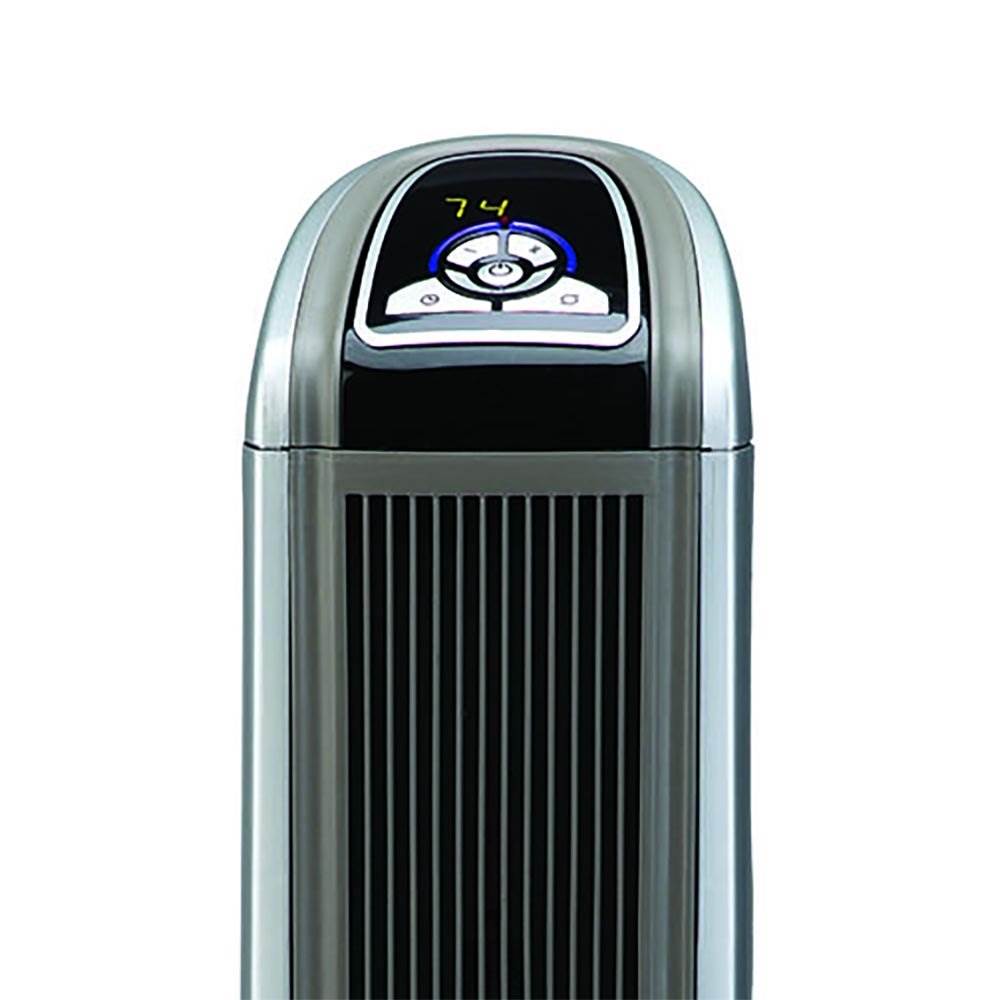 Lasko 34" Electronic Oscillating Ceramic Tower Heater with Remote, Silver (Used)