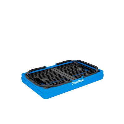 CleverMade 16L Collapsible Shopping Basket, Neptune Blue (3-Pack) (Open Box)