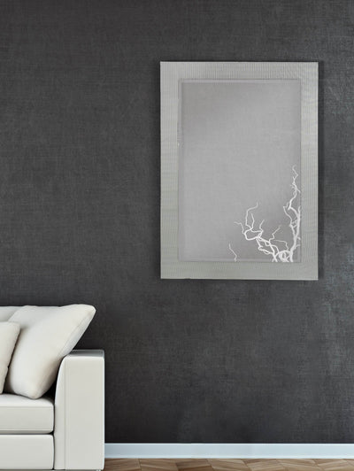 Majestic 26" x 36"  Rectangular Silver Tile Glass Accent Wall Mirror (Open Box)