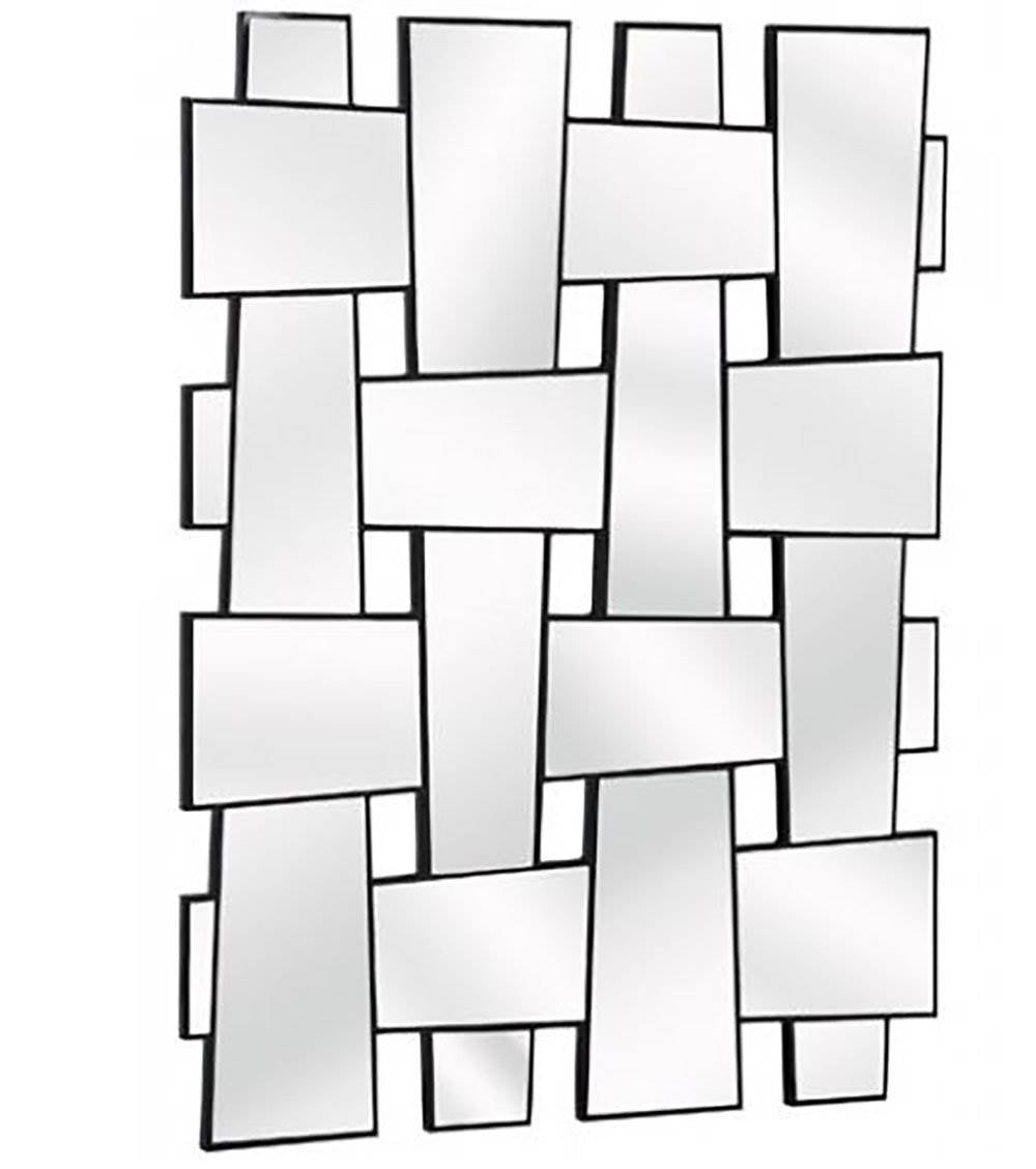 Majestic Mirror Contemporary Rectangle Black Framed Glass Wall Mirror (Open Box)