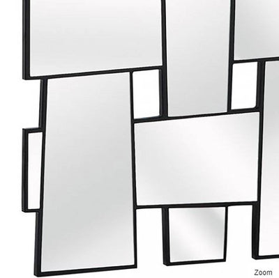 Majestic Mirror Contemporary Rectangle Black Framed Glass Wall Mirror (Open Box)
