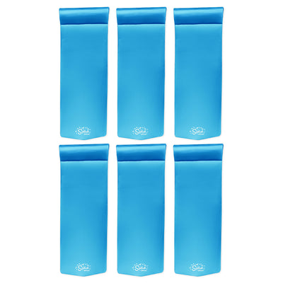 Texas Recreation Splash 70 Inch Foam Raft Lounger Pool Lake Float, Blue (6 Pack)