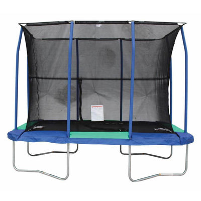 JumpKing 7 x 10 Foot Rectangular Galvanized Trampoline with Padded Enclosure - VMInnovations