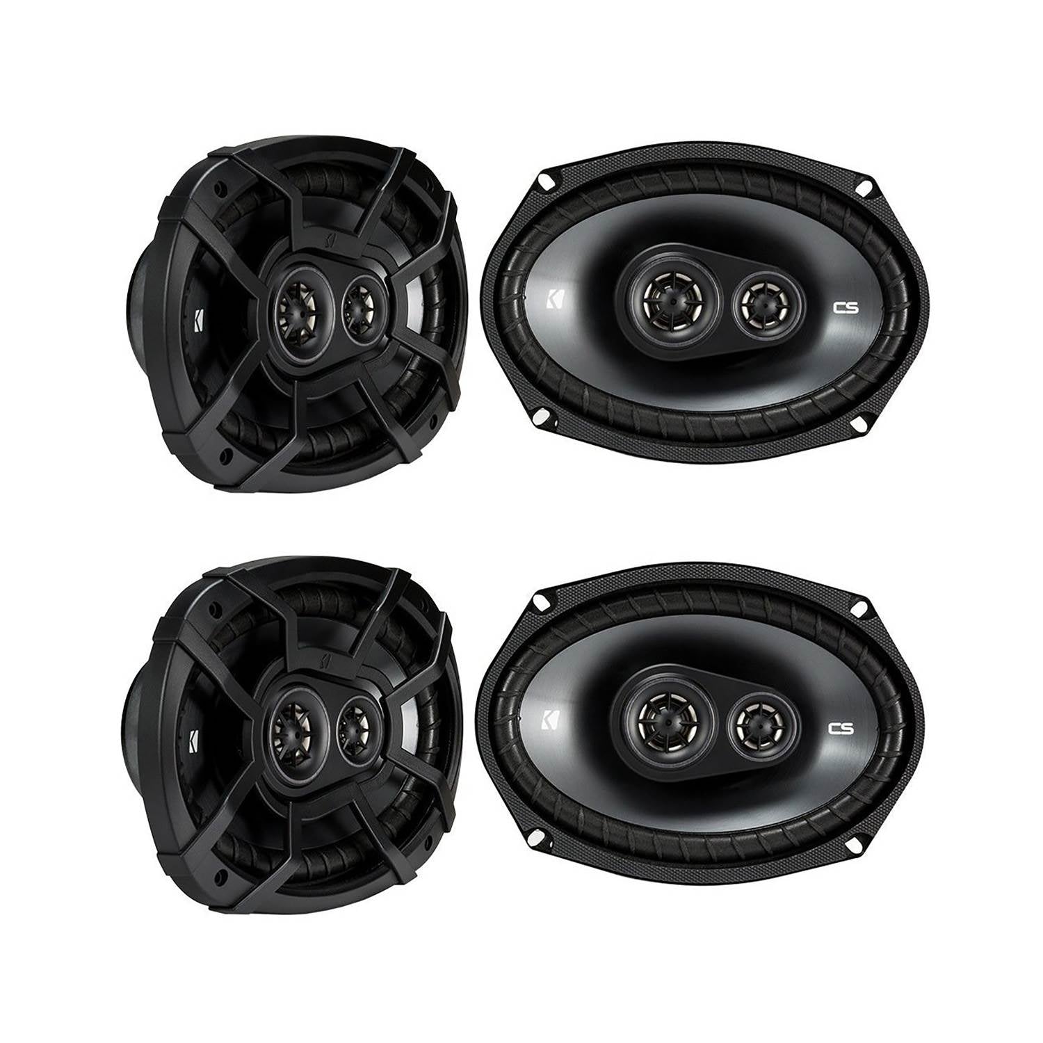 Kicker CSC693 6 x 9 Inch 450W 3 Way 4 Ohm Car Audio Speakers, 2 Pair | 43CSC6934