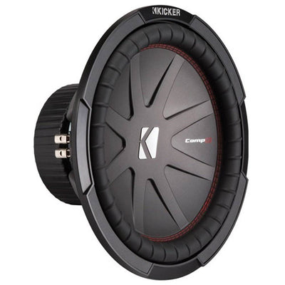 Kicker 43CWR122 CompR 12" 2000W 2 Ohm Dual Voice Coils Car Audio Subwoofer, Pair