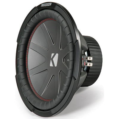 Kicker 43CWR122 CompR 12" 2000W 2 Ohm Dual Voice Coils Car Audio Subwoofer, Pair