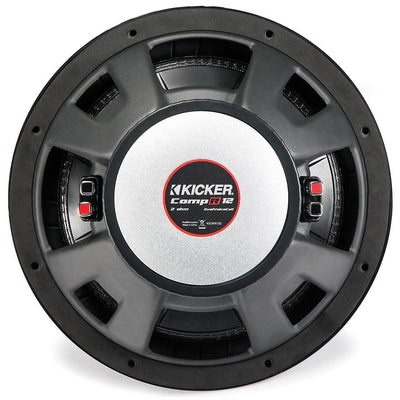 Kicker 43CWR122 CompR 12" 2000W 2 Ohm Dual Voice Coils Car Audio Subwoofer, Pair