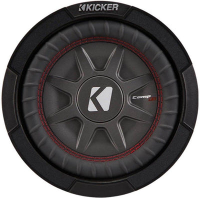 Kicker 8" Dual 1200W CompRT 2 Ohm Shallow Slim Car Subwoofer (Pair) | 43CWRT82