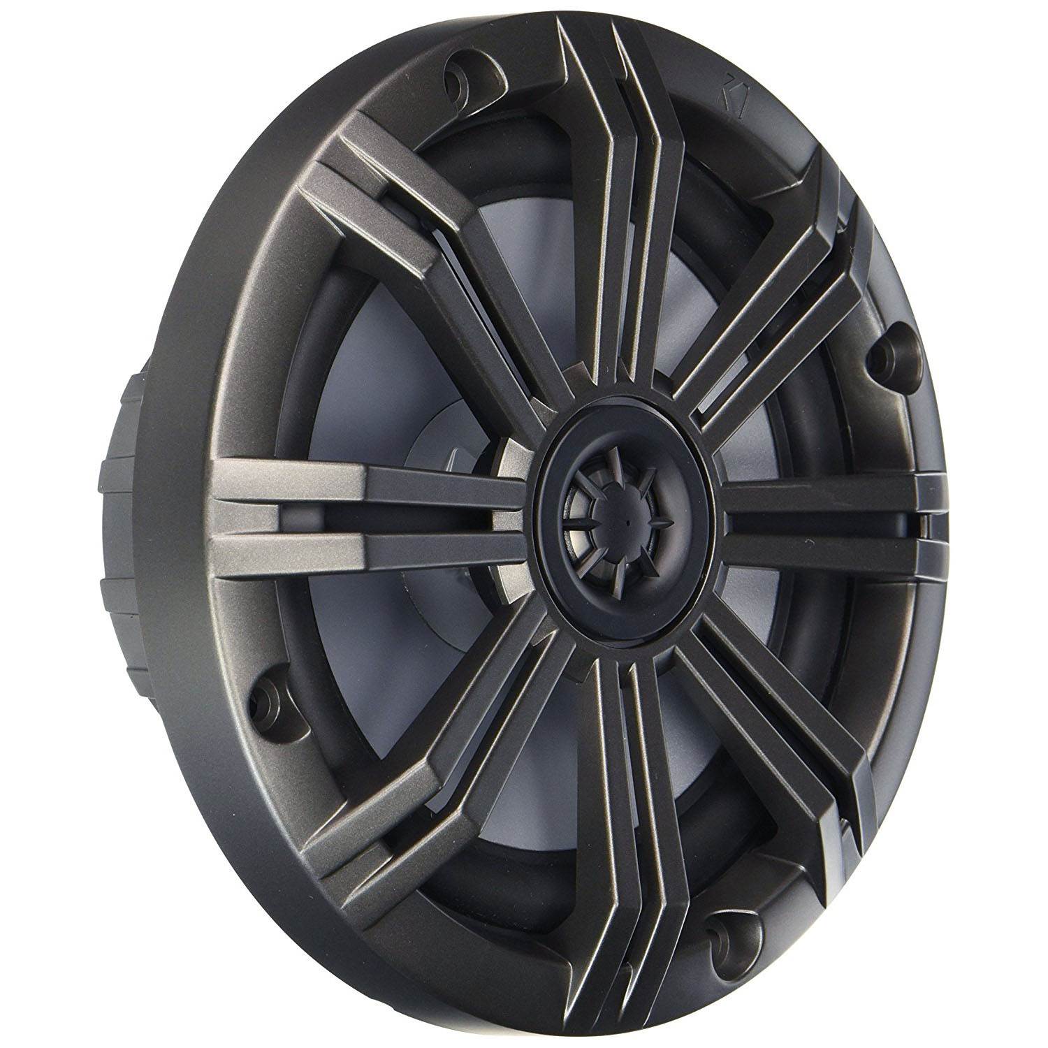 Kicker KM 6.5" 4 Ohm 195W Multicolor LED Coaxial Marine Audio Speaker (2 Pair)