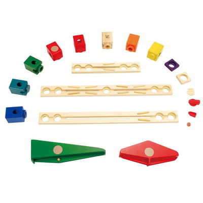 Hape Kid's Autobahn Quadrilla Wooden Puzzle Marble Run Racing Maze (Open Box)