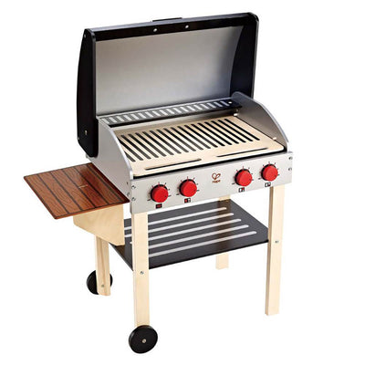 Hape Kids' Wooden BBQ Grill Pretend Play Set with Food Accessories (Open Box)