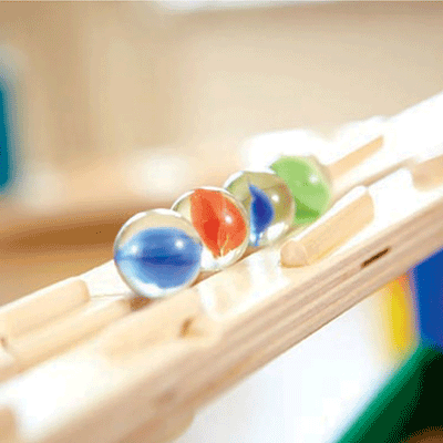 Hape Quadrilla Whirlpool Wooden Marble Run Race Maze Building Set (Open Box)