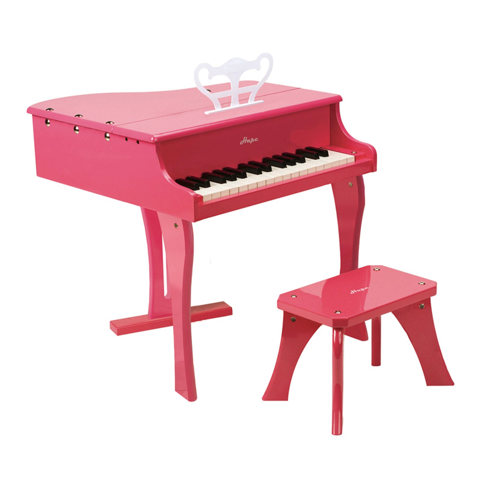 Hape Toys Early Melodies Children's Wooden Happy Grand Piano, Pink (Open Box) - VMInnovations