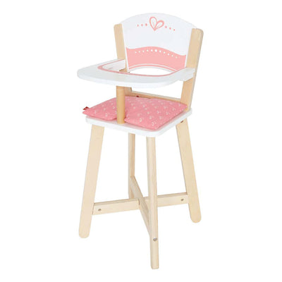 Hape Wooden Doll Play Highchair Toddler Toy High Chair Furniture, Pink (Used)