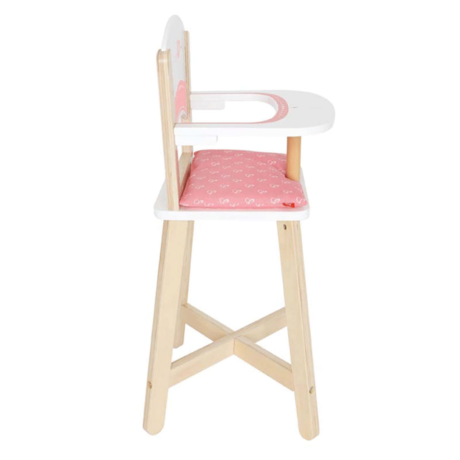 Hape Wooden Doll Play Highchair Toddler Toy High Chair Furniture, Pink (Used)