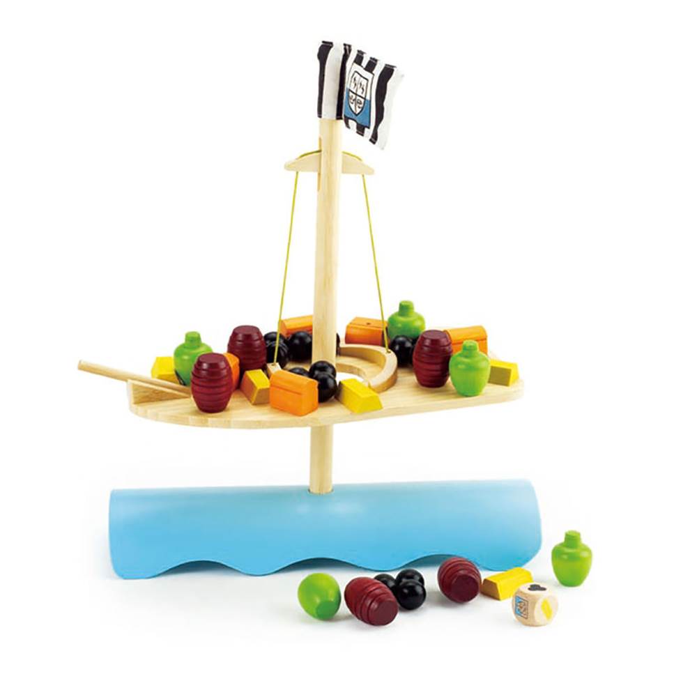 Hape Kids Bamboo Stormy Seas Balancing Ship Problem Solving Play Set (Open Box)