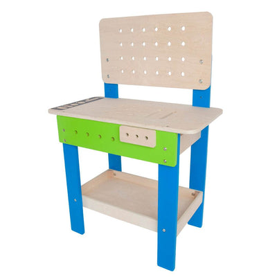 Hape Wooden Child Master Tool & Workbench Toy Pretend Play Builder Set, Kids 3+ (Refurbished)