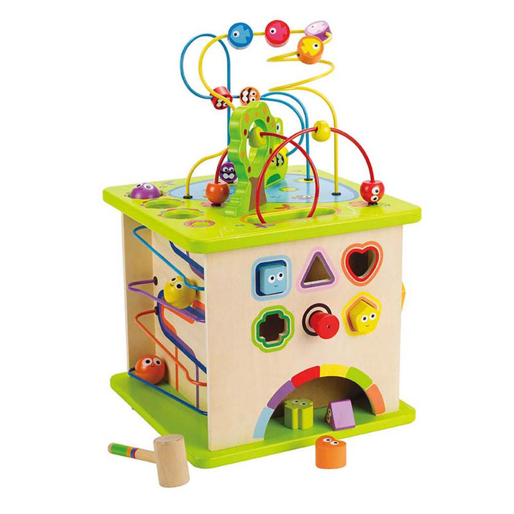 Hape Country Critters Wooden Children's Play Cube Activity Block Toy (Open Box) - VMInnovations