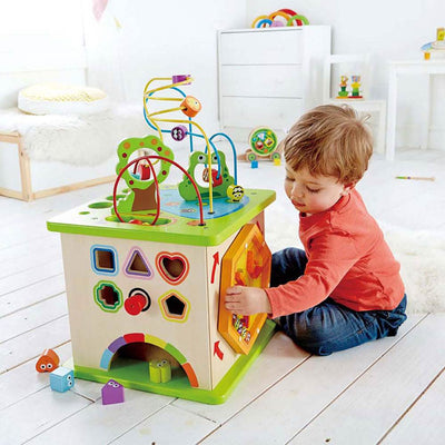 Hape Country Critters Wooden Children's Toddler Play Cube Activity Block Toy