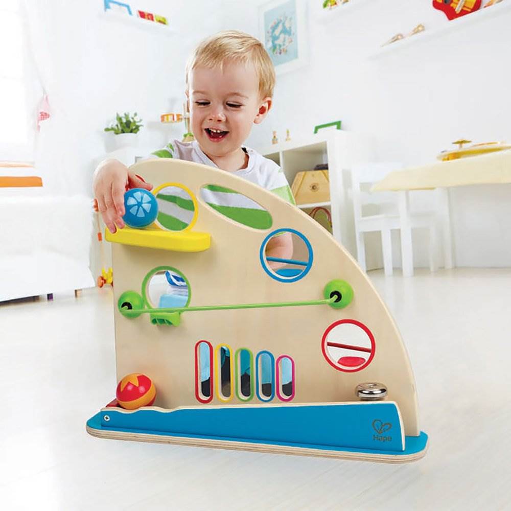 Hape Kids Wooden 2 Sided Roller Derby Mountain Racing Learning Game (Used)