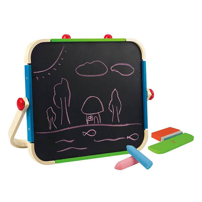 Hape Anywhere Tabletop Chalkboard & Magnetic Whiteboard Artist Easel (Open Box)