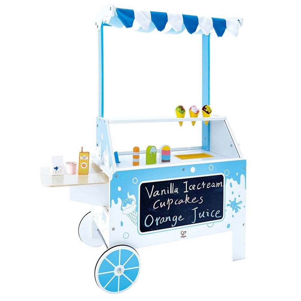 Hape Kids Wooden Ice Cream Stand Toy Play Set with Accessories (Open Box)