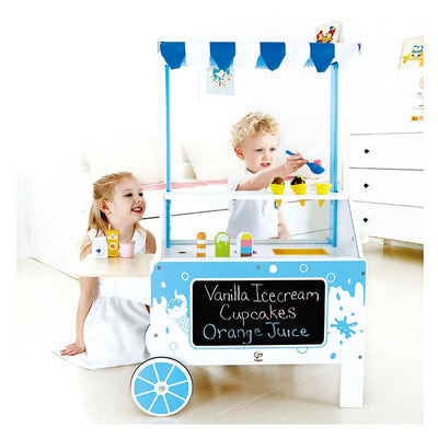 Hape Kids Wooden Ice Cream Stand Toy Play Set with Accessories (Open Box)