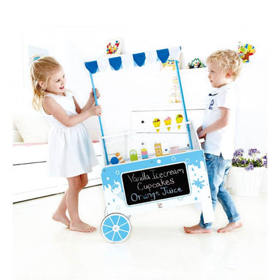 Hape Kids Wooden Ice Cream Stand Toy Play Set with Accessories (Open Box)